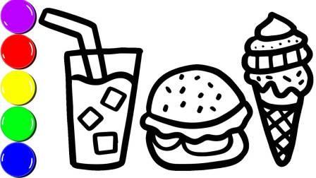 汉堡包简笔画 汉堡包简笔画图片彩色