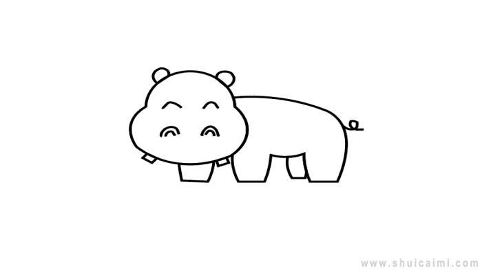 河马简笔画怎么画 河马简笔画简单又好看