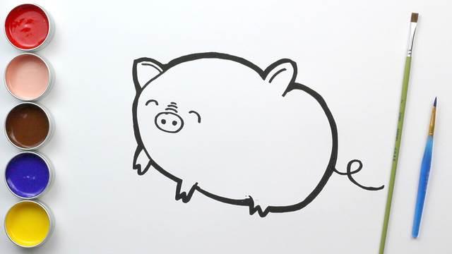 简笔画小猪 简笔画小猪的画法