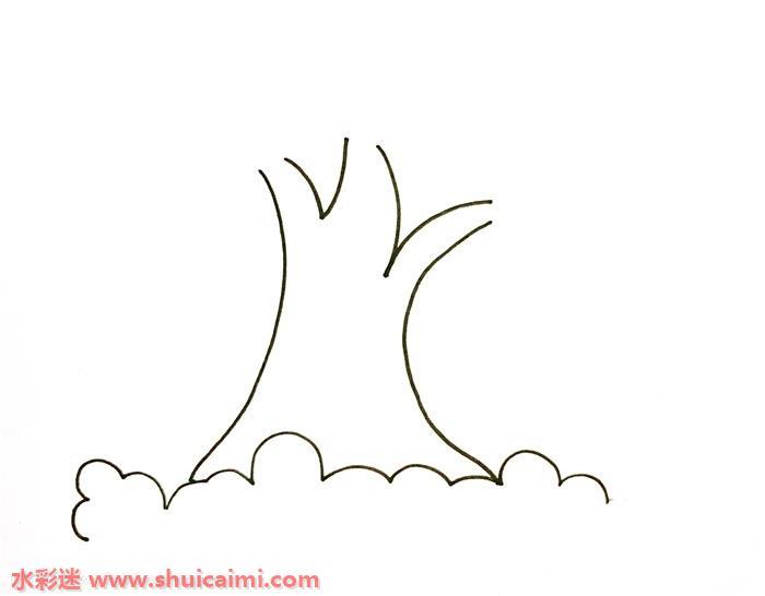 大树怎么画 儿童画大树简笔画简单好看带颜色