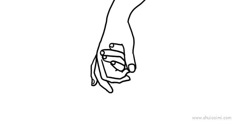 大手牵小手儿童画怎么画 大手牵小手简笔画好看