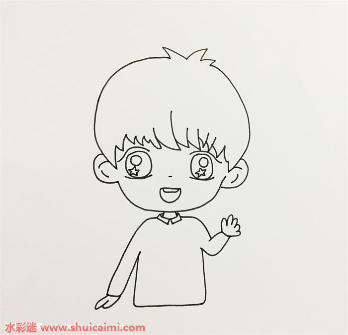 q版王源怎么画 q版王源简笔画简单易画彩色