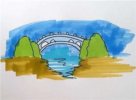 赵州桥简笔画 赵州桥简笔画示意图