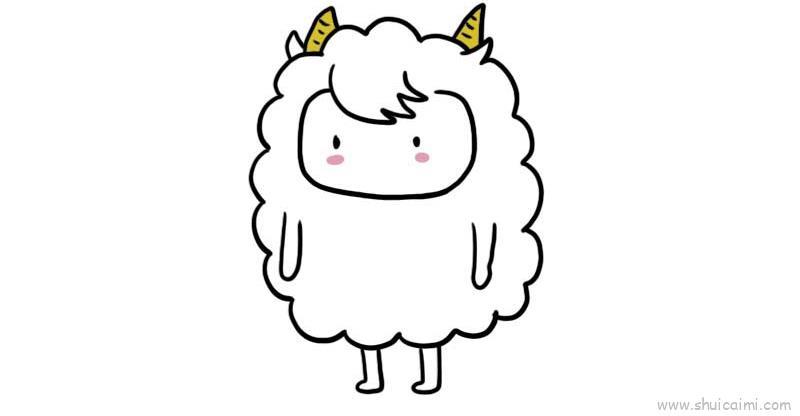 呆萌小羊儿童画怎么画 呆萌小羊简笔画好看