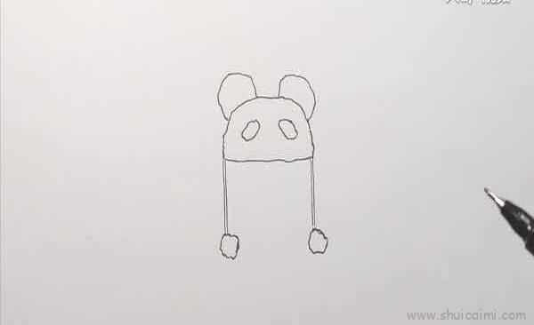 熊猫帽子儿童画怎么画 熊猫帽子简笔画图片大全