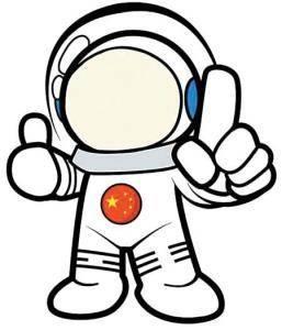 航天员简笔画 航天员简笔画带着颜色