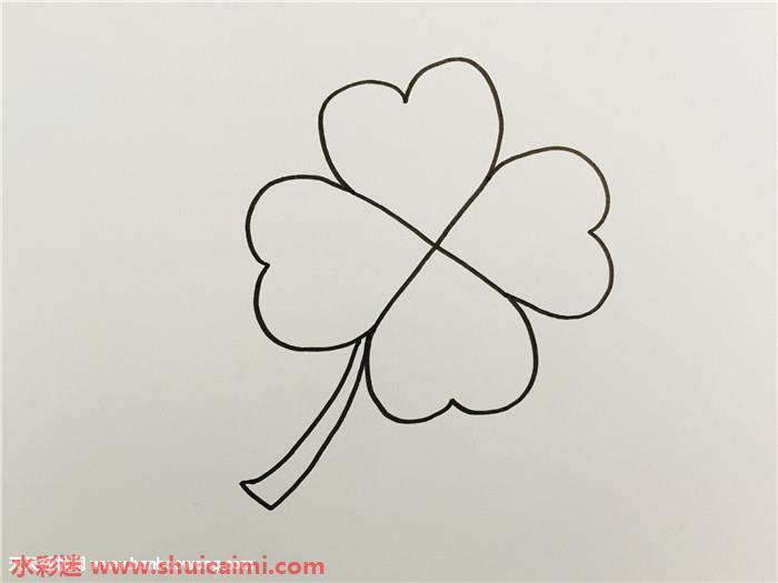四叶草怎么画 好看四叶草简笔画简单又漂亮彩色