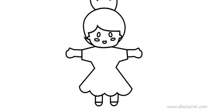 女孩儿童画怎么画 女孩简笔画图片