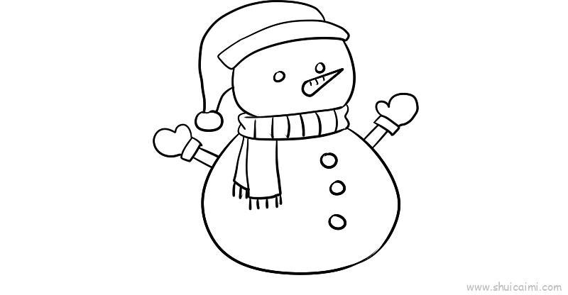 圣诞节雪人儿童画怎么画 圣诞节雪人简笔画顺序