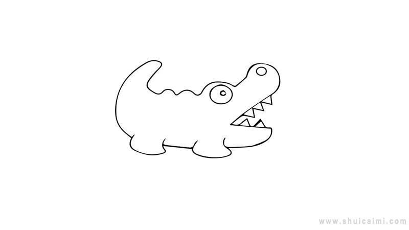 小鳄鱼简笔画怎么画 小鳄鱼简笔画好看