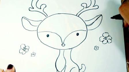 梅花鹿简笔画图片大全大图 梅花鹿简笔画图片大全大图