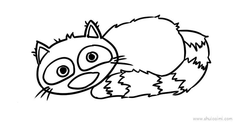 麝香猫儿童画怎么画 麝香猫简笔画步骤