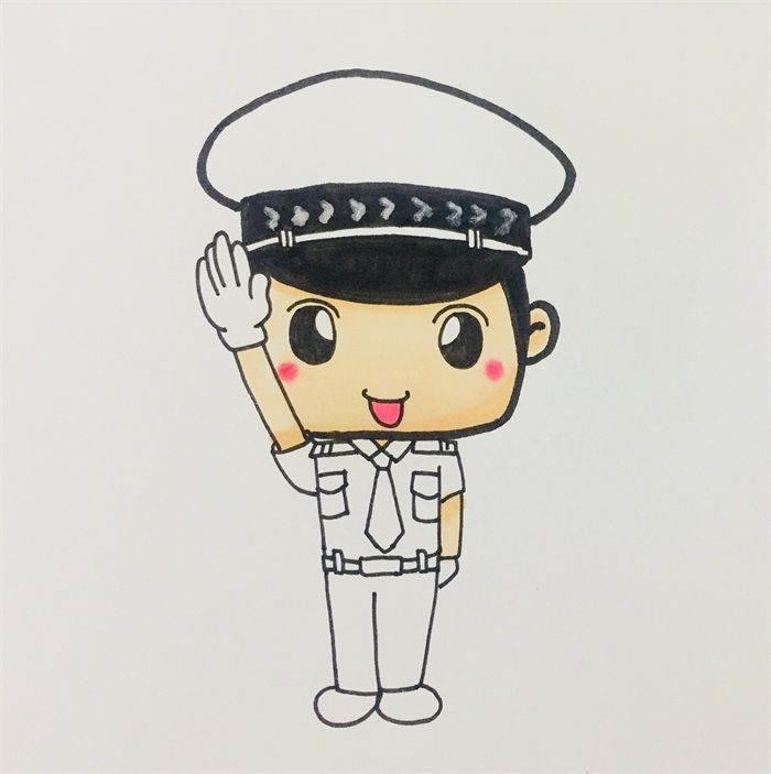 警察简笔画 警察简笔画图片大全