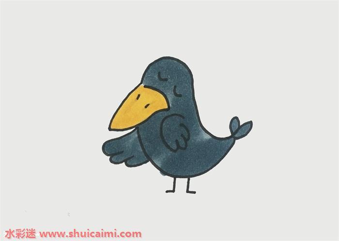 乌鸦怎么画 乌鸦简笔画简单又漂亮彩色