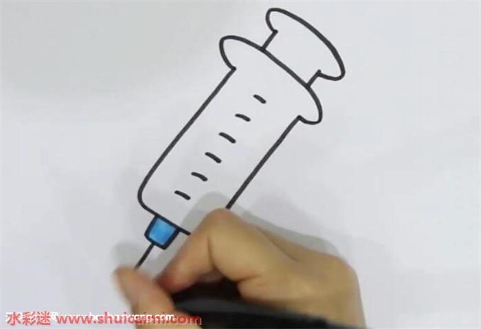 针筒注射器怎么画 针筒注射器简笔画步骤