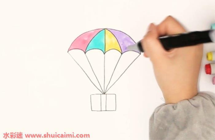 降落伞怎么画 降落伞简笔画简单易画彩色