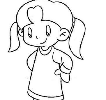 简笔画人物女孩可爱 简笔画人物女孩可爱全身