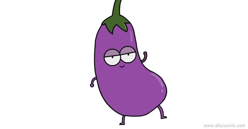 茄子儿童画怎么画 茄子简笔画步骤