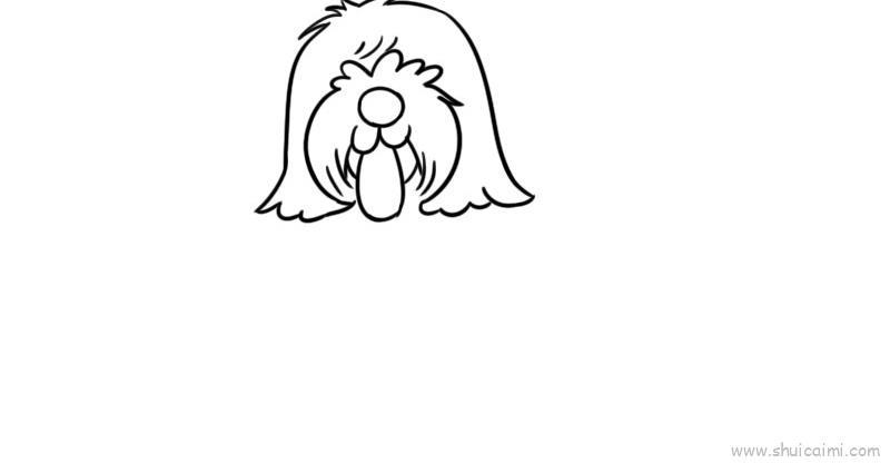 高加索犬儿童画怎么画 高加索犬简笔画顺序