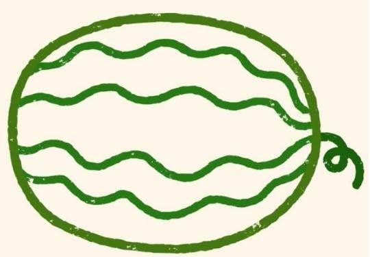 西瓜怎么画简笔画 切开的西瓜怎么画简笔画