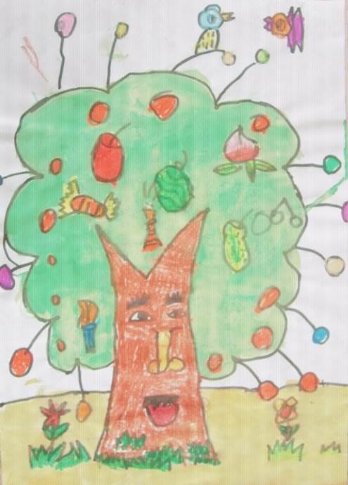 水果树简笔画图片大全 水果树简笔画图片带颜色