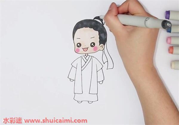 许仙怎么画 许仙简笔画简单好看带颜色
