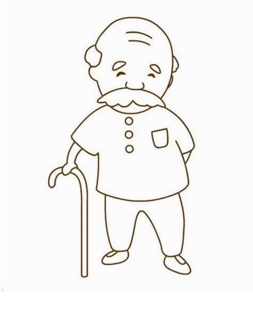老人简笔画图片大全 老人简笔画图片大全简单