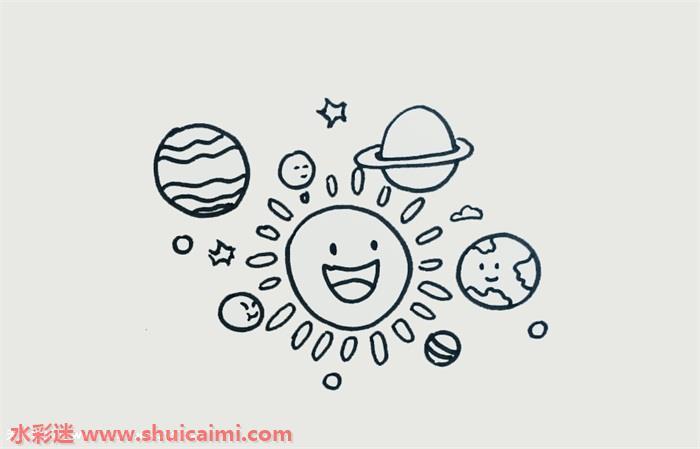 八大行星怎么画 八大行星简笔画简单又漂亮彩色