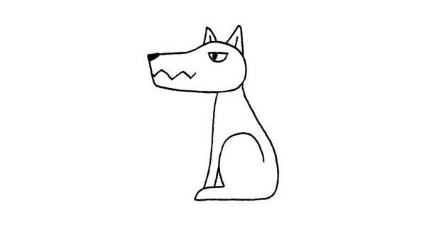 狼简笔画 狼简笔画儿童画