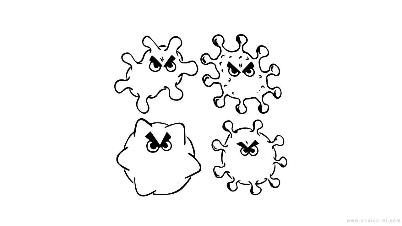 病毒简笔画怎么画 病毒简笔画图片