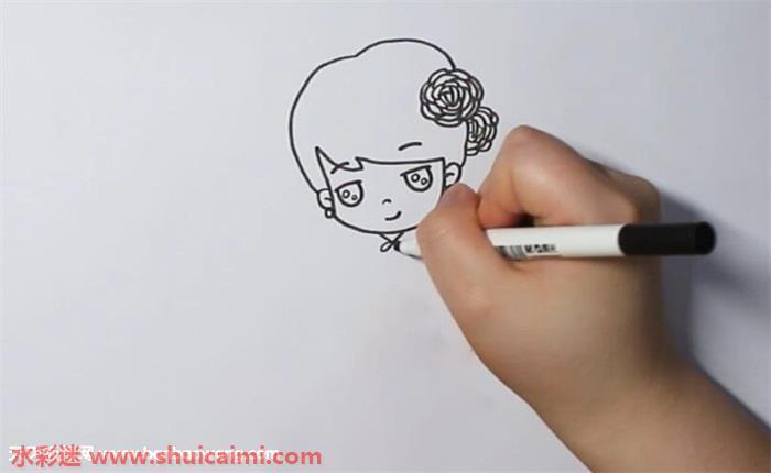 新娘简笔画怎么画漂亮彩色