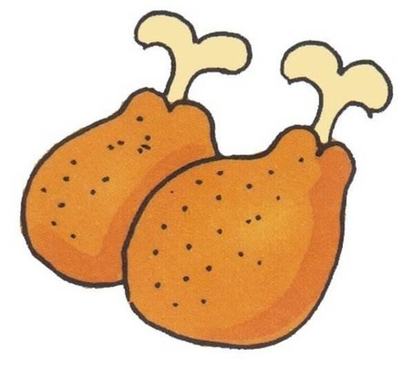 鸡腿简笔画 鸡腿简笔画彩色