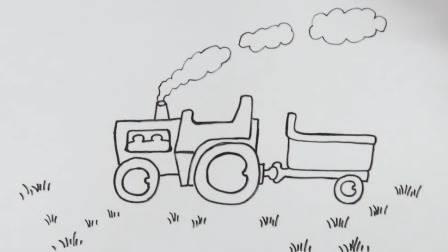 拖拉机简笔画 拖拉机简笔画彩色