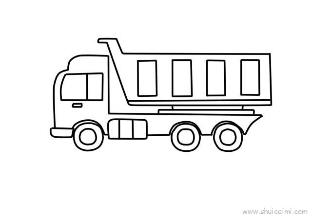 垃圾车儿童画怎么画 垃圾车简笔画步骤
