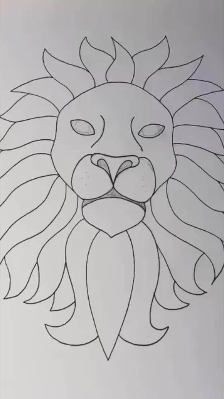 狮子的简笔画 狮子的简笔画简单霸气