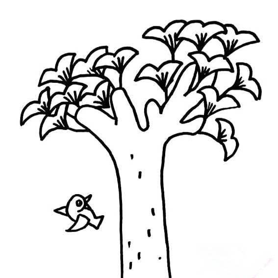 秋天的树简笔画图片大全 秋天的树简笔画图片大全大图