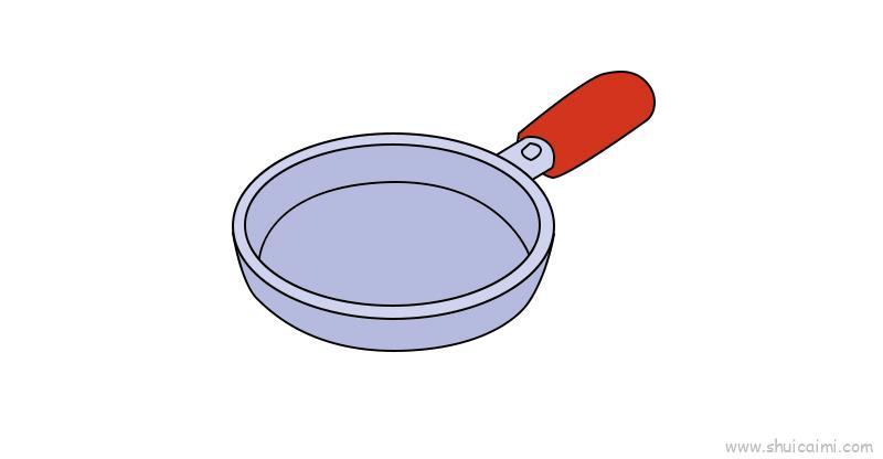 平底锅儿童画怎么画 平底锅简笔画步骤