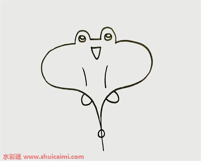 魔鬼鱼怎么画 魔鬼鱼简笔画图片彩色