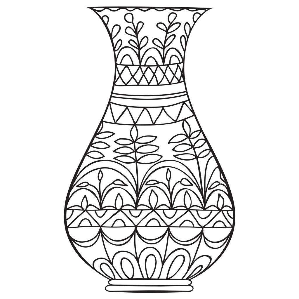 花瓶简笔画 花瓶简笔画彩色