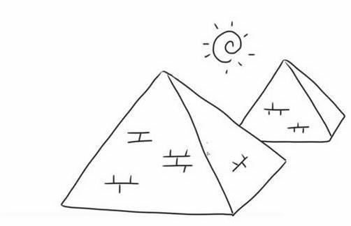 金字塔简笔画 金字塔简笔画图片大全彩色