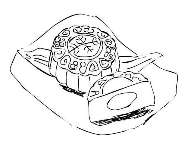 月饼简笔画 月饼简笔画儿童画