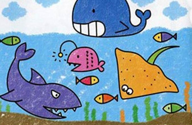 海洋世界简笔画 海洋世界简笔画带颜色