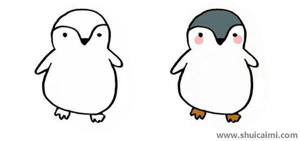 超萌小企鹅儿童简笔画