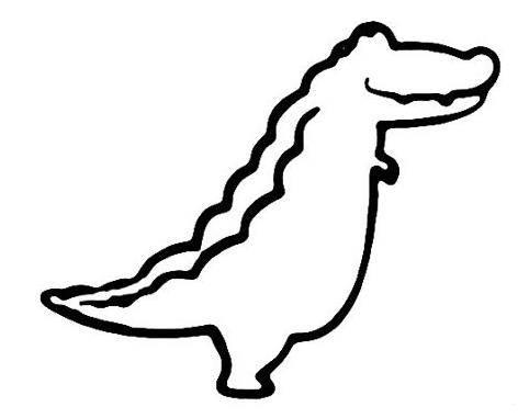 小鳄鱼简笔画 可爱的小鳄鱼简笔画