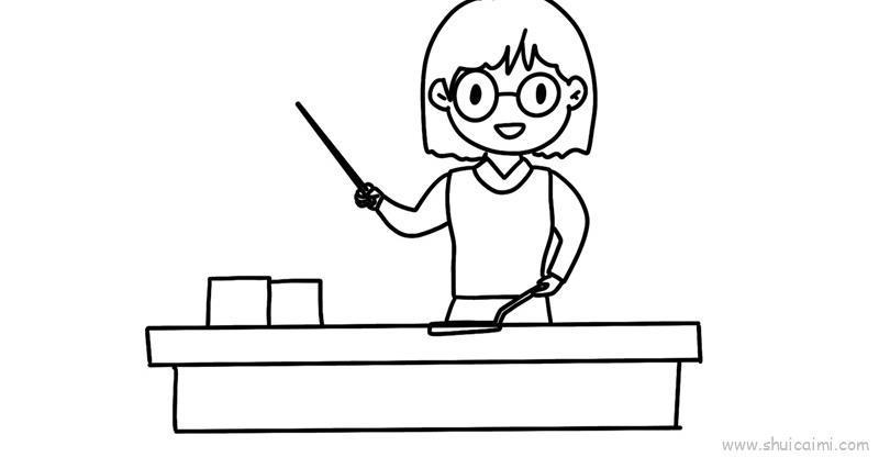 老师给学生讲课儿童画怎么画 老师给学生讲课简笔画步骤