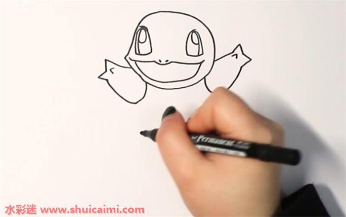 杰尼龟怎么画 杰尼龟简笔画彩色