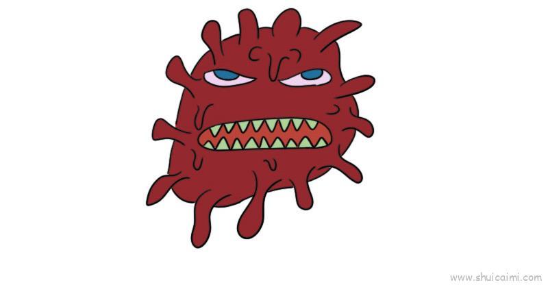 冠状病毒儿童画怎么画 冠状病毒简笔画简单又好看