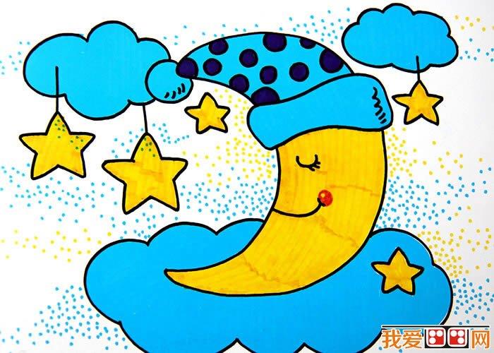 儿童画月亮月亮欣赏简笔画怎么画 儿童画月亮月亮欣赏简笔画顺序