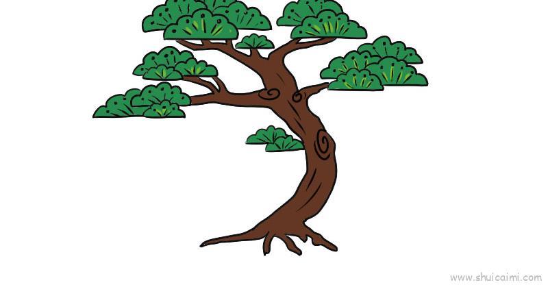 松树儿童画怎么画 松树简笔画步骤