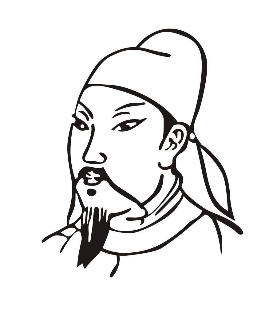 李白简笔画 李白简笔画王者荣耀帅气